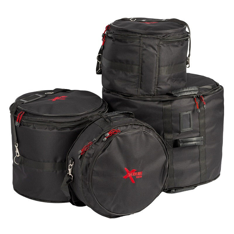 Xtreme 4 Piece 18" Jazz Drum Bag Set - 12T 14F 18B 14SN with Waterproof Nylon and Foam Padding — view 3