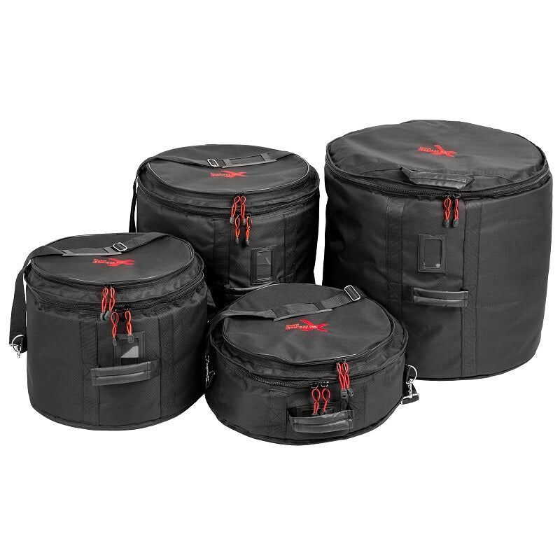 Xtreme 4 Piece 18" Jazz Drum Bag Set - 12T 14F 18B 14SN with Waterproof Nylon and Foam Padding — view 4