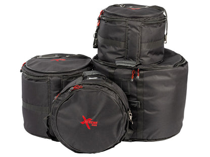 Xtreme 4 Piece 18" Jazz Drum Bag Set - 12T 14F 18B 14SN with Waterproof Nylon and Foam Padding