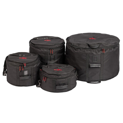 Xtreme 4 Piece 24" Rock Drum Bag Set - 13T, 16F, 24B, 14SN with Heavy Duty Waterproof Nylon and Padding — view 3