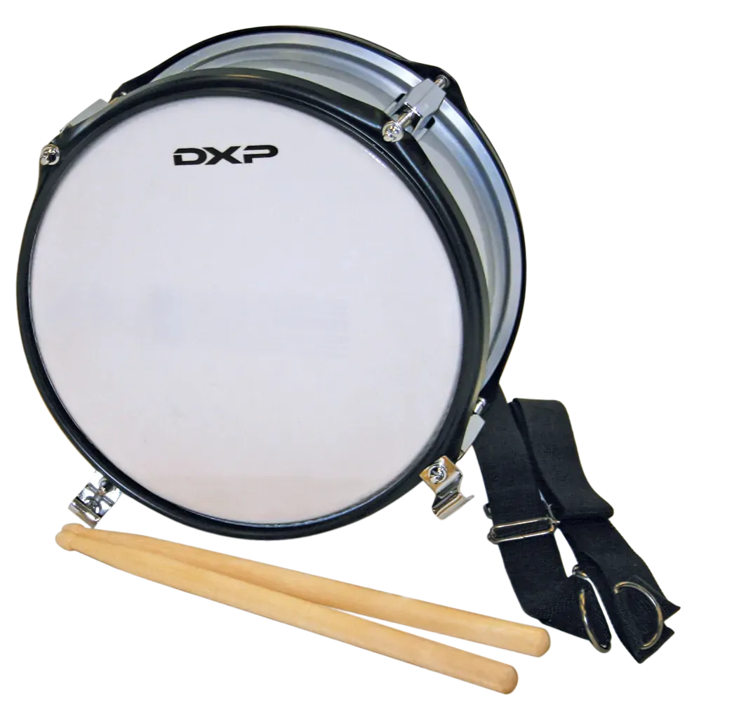 DXP 10 X 05 Inch Marching Snare Drum - Metal Silver Studs, Student Series