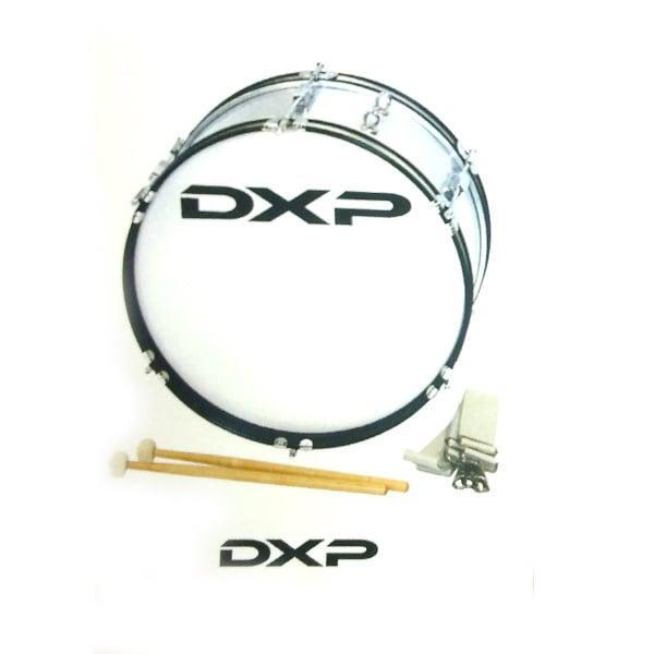 DXP Student Marching Bass Drum Silver DA910 16x7inch w/ Sling Mallets — view 2