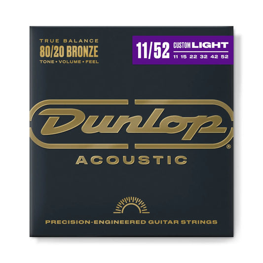 Jim Dunlop DAB11 Acoustic Guitar String Set 11-52 Brass 80/20 Medium/Light