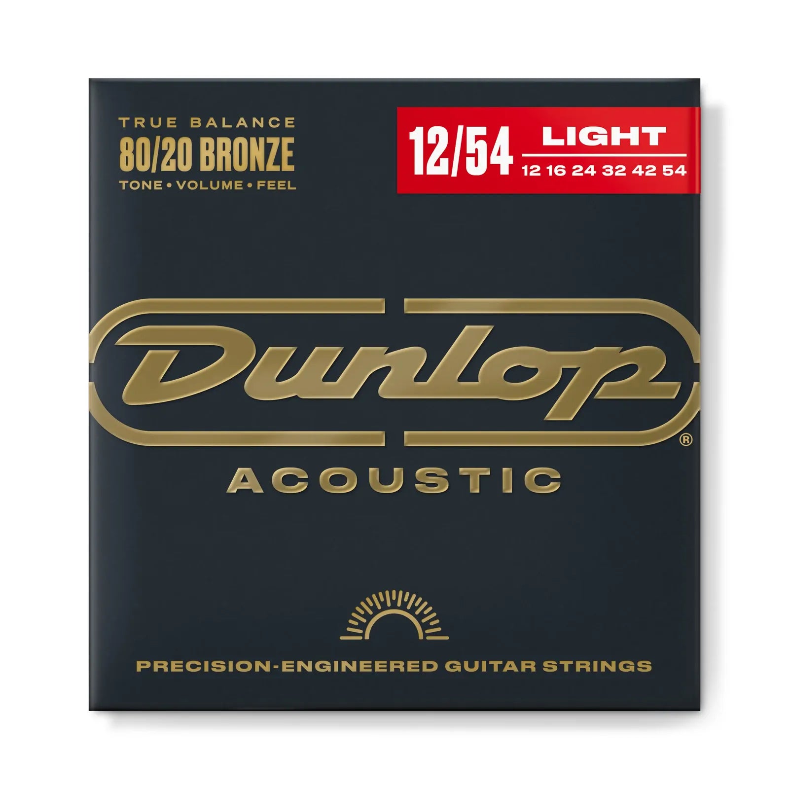 Jim Dunlop DAB12 Acoustic Guitar String Set 12/54 Brass 80/20 Phosphor Bronze Wound