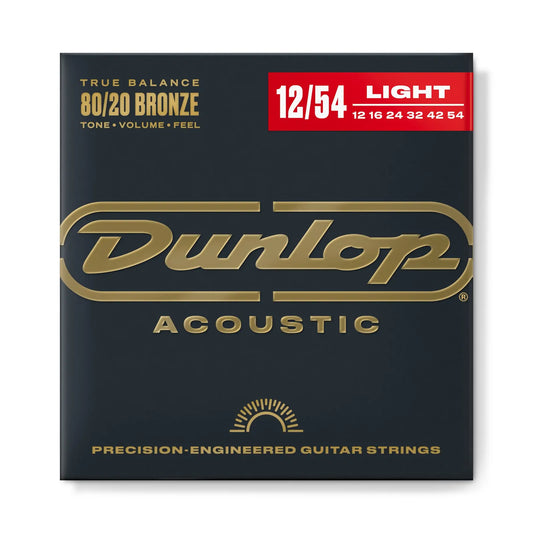 Jim Dunlop DAB12 Acoustic Guitar String Set 12/54 Brass 80/20 Phosphor Bronze Wound