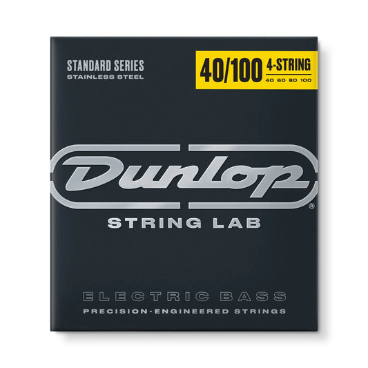 Jim Dunlop DBS40100 Stainless Steel Light 4-String Bass Guitar String Set 40-100 Long Scale