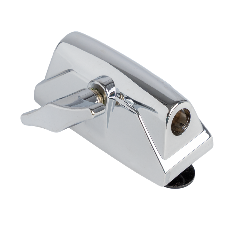 DXP Universal Tom / Floor Tom Mounting Bracket - Aluminium, Chrome Plated, Vintage Wing Nuts, Fits 10.5mm Legs, 56mm Screw Hole Spacing