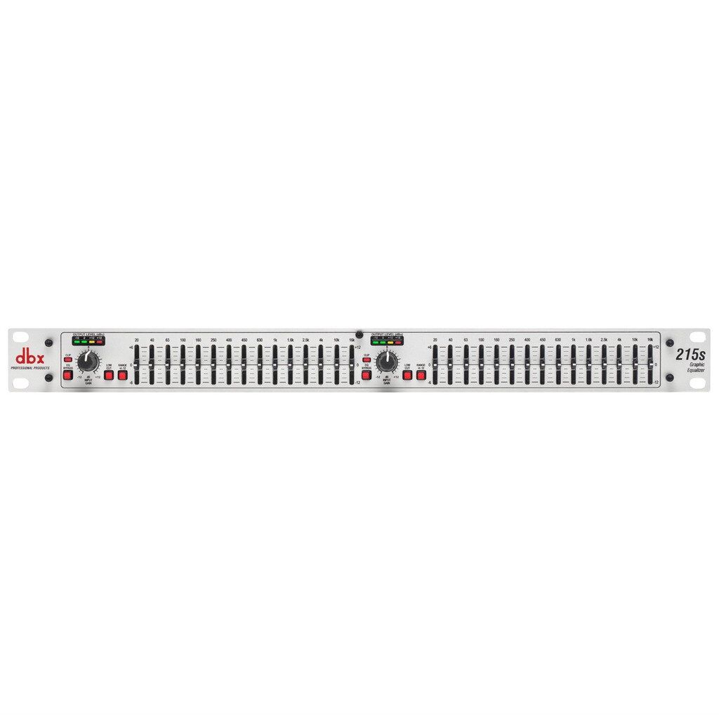 dbx 215S Dual 15-Band Graphic Equalizer - Pro Audio EQ for Touring & Studios, 2/3-Octave Control, Rugged Reliability, Exceptional Sound