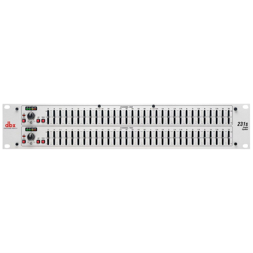 dbx 231S Dual 31-Band Graphic Equalizer - Pro Audio EQ for Touring & Studios, 1/3-Octave Control, Rugged Reliability
