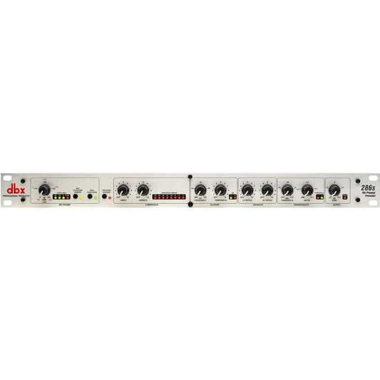 dbx 286S Microphone Preamp & Processor - Studio Quality, Phantom Power, 80Hz High-Pass Filter, Multi-Processor, Ideal for Vocals & Instruments