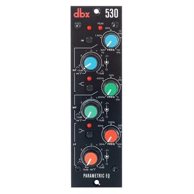 dbx 530 Parametric Equalizer - 500 Series, Fully Parametric 3-Band EQ, Modular Design, High-Quality Sound Processing