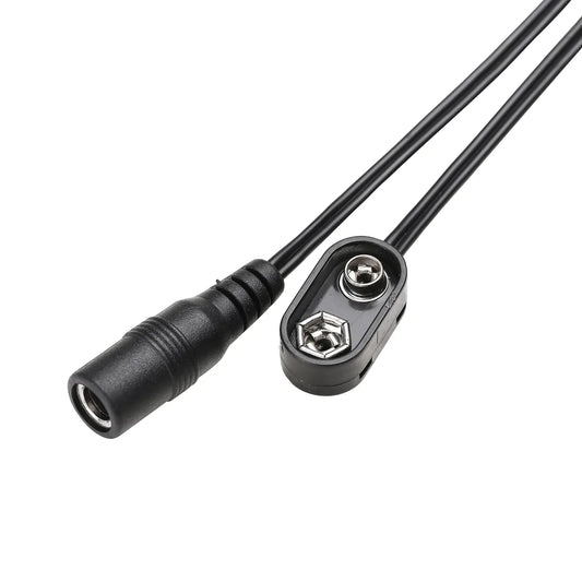 Carson Cable Co Carson 9V Clip DC Cable 10cm - Battery Clip to 2.1mm Connector