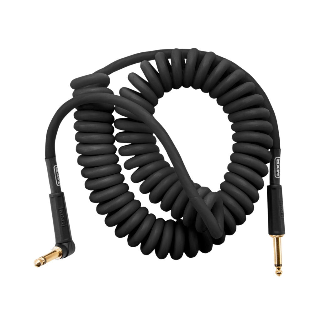 MXR 15ft Black Coil Instrument Cable - Right Angle to Straight