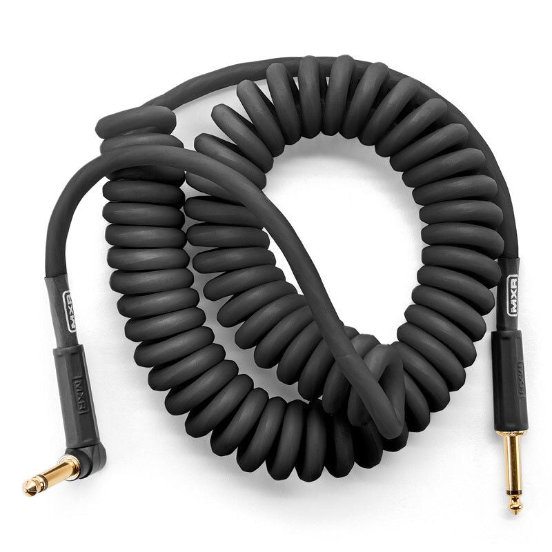 MXR 15ft Black Coil Instrument Cable - Right Angle to Straight — view 4