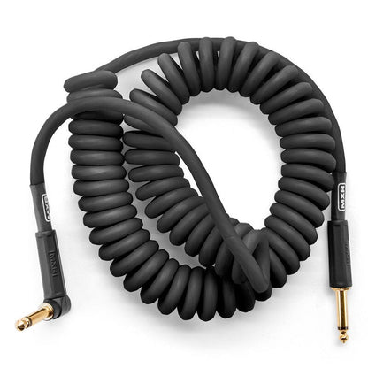 MXR 15ft Black Coil Instrument Cable - Right Angle to Straight — view 4