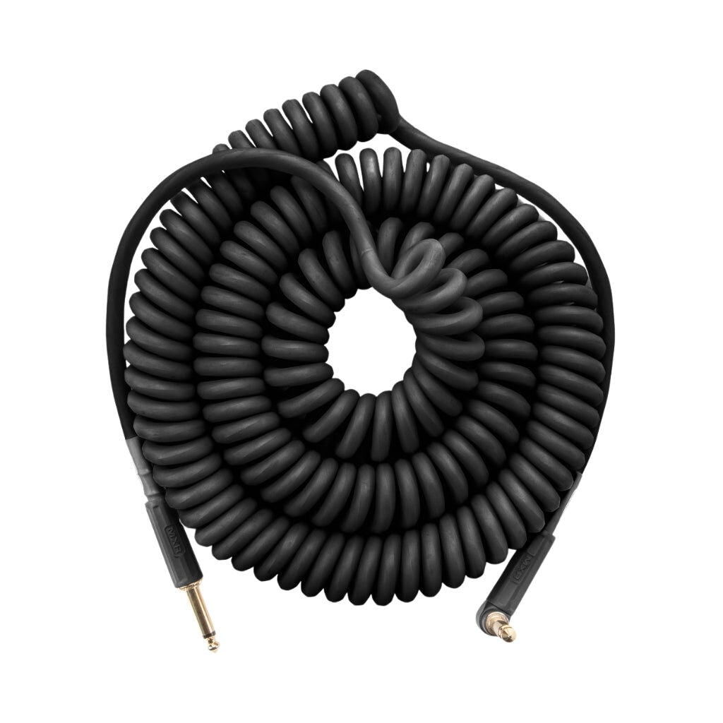 MXR 30ft Black Coil Instrument Cable - Right Angle to Straight