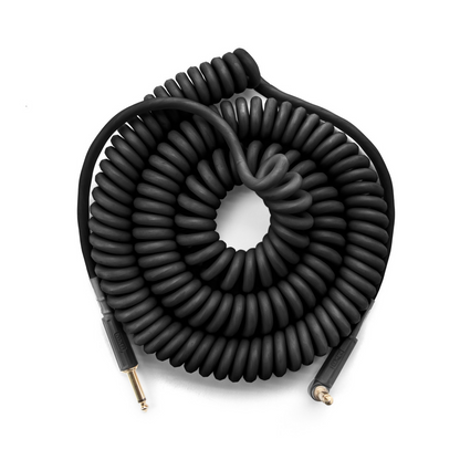 MXR 30ft Black Coil Instrument Cable - Right Angle to Straight — view 3