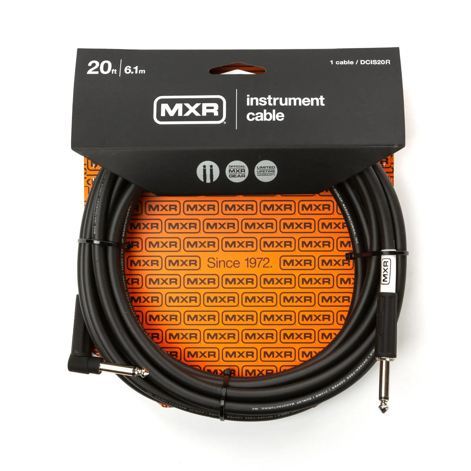 Mxr 20 FT Instrument Right Angle Cable DCIS20R