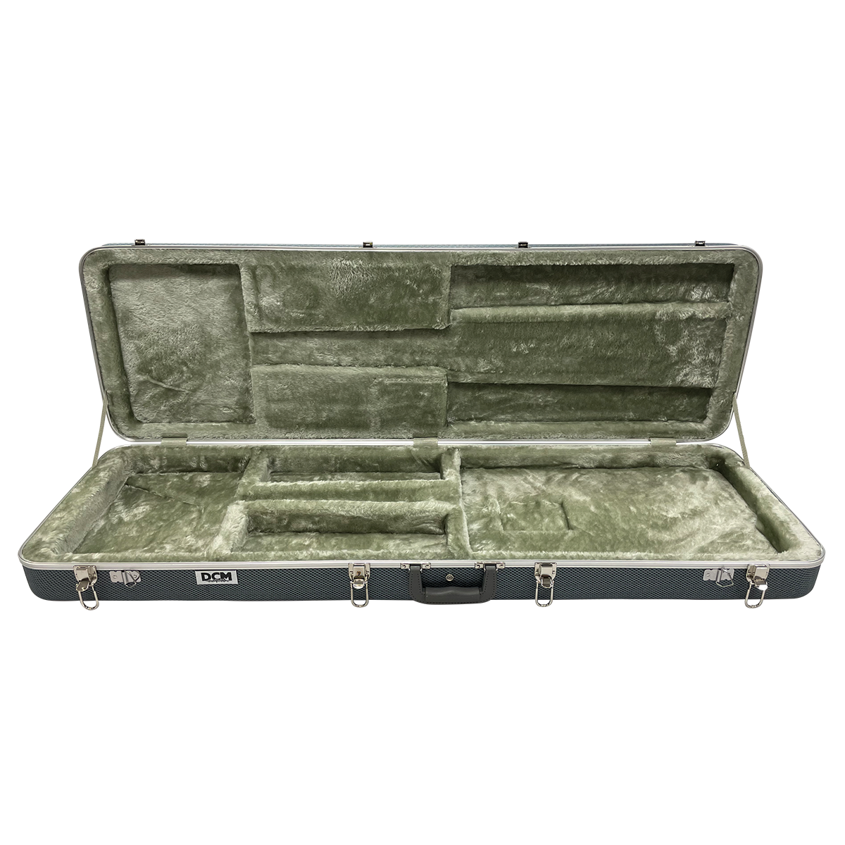 DCM BC2C Deluxe ABS/Fibre Electric Bass Case with Dark Silver Lining — view 2