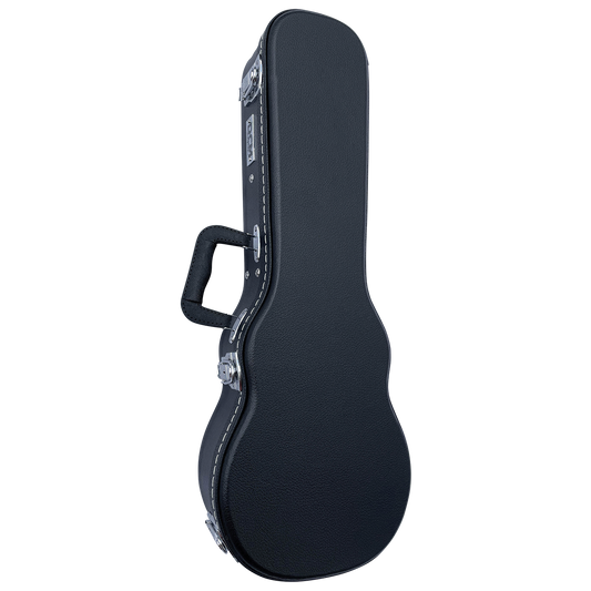 DCM BKW-C Concert Ukulele Wood Case with Black Plush Lining and Chrome Hardware