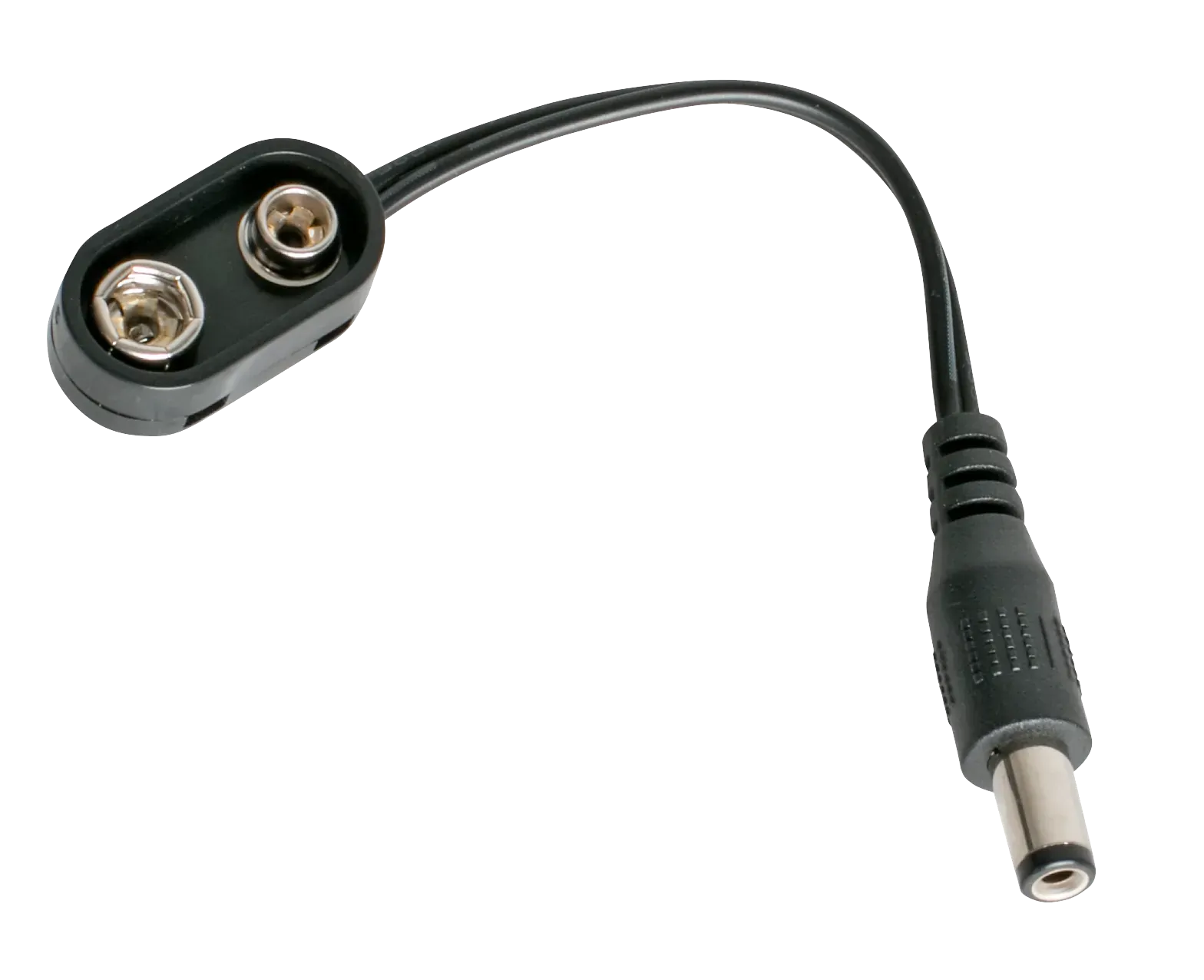 Carson Cable Co Carson 9V DC Cable 10cm for Guitar - Powerplay Battery Clip to 2.1mm Connector