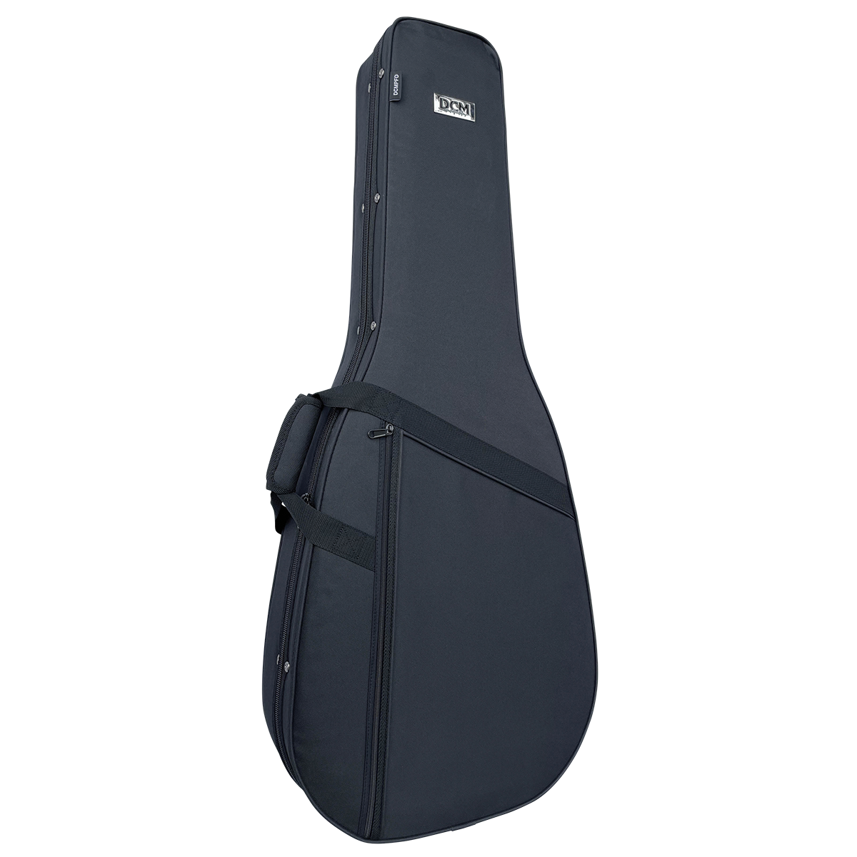 DCM Premium Lightweight Polyfoam Dreadnought Guitar Case Black with Velvet Interior and Shoulder Straps