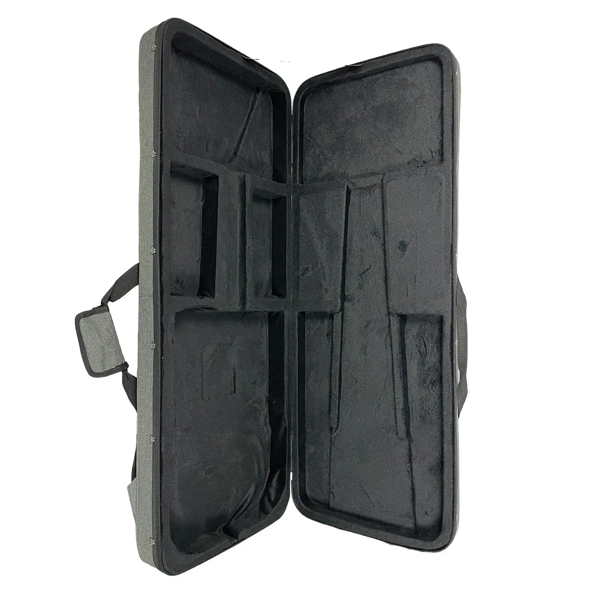 DCM Premium PFE Polyfoam Lightweight Electric Guitar Case Grey with Plush Velvet Interior — view 5
