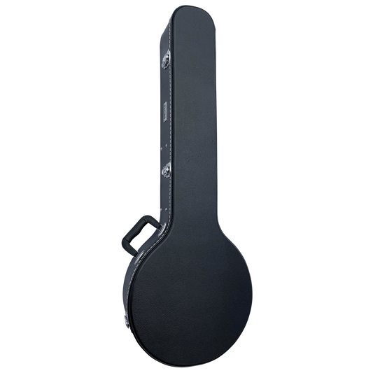 DCM WBJ1 Wood Banjo Case with Black Plush Lining and Chrome Hardware