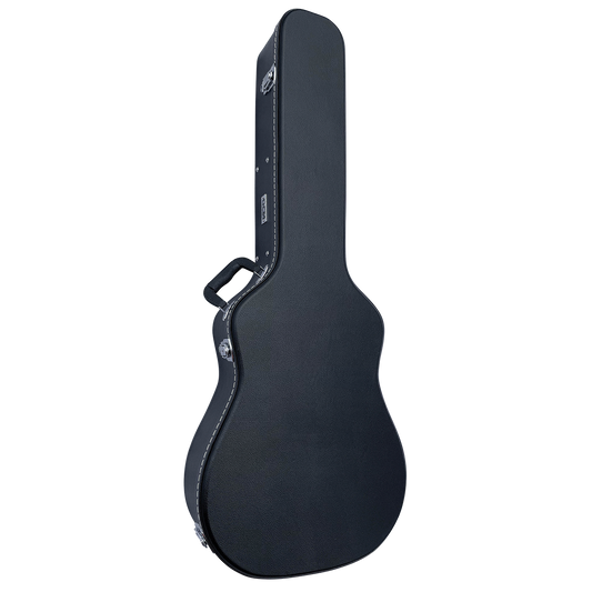 DCM WJC12/1 Dreadnought Guitar Case for 6 & 12 Strings with Black Plush Lining and Chrome Hardware