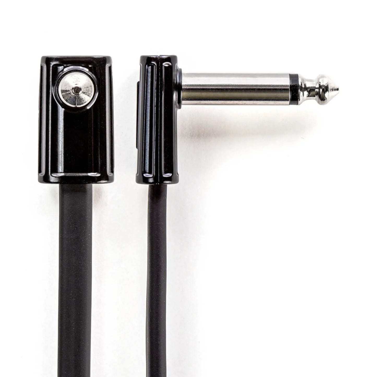 MXR Ribbon Patch Cable 1FT with Right Angle Mono Jacks - Black — view 4