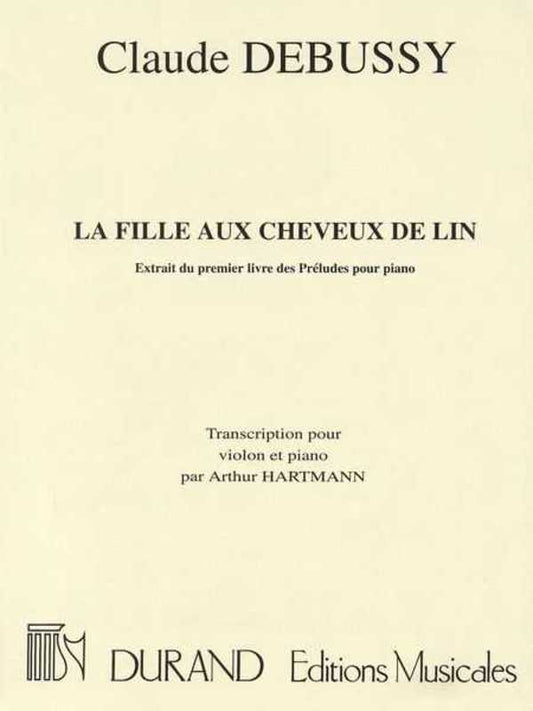 La Fille Aux Cheveux De Lin Violin/Piano Ed Roque Book