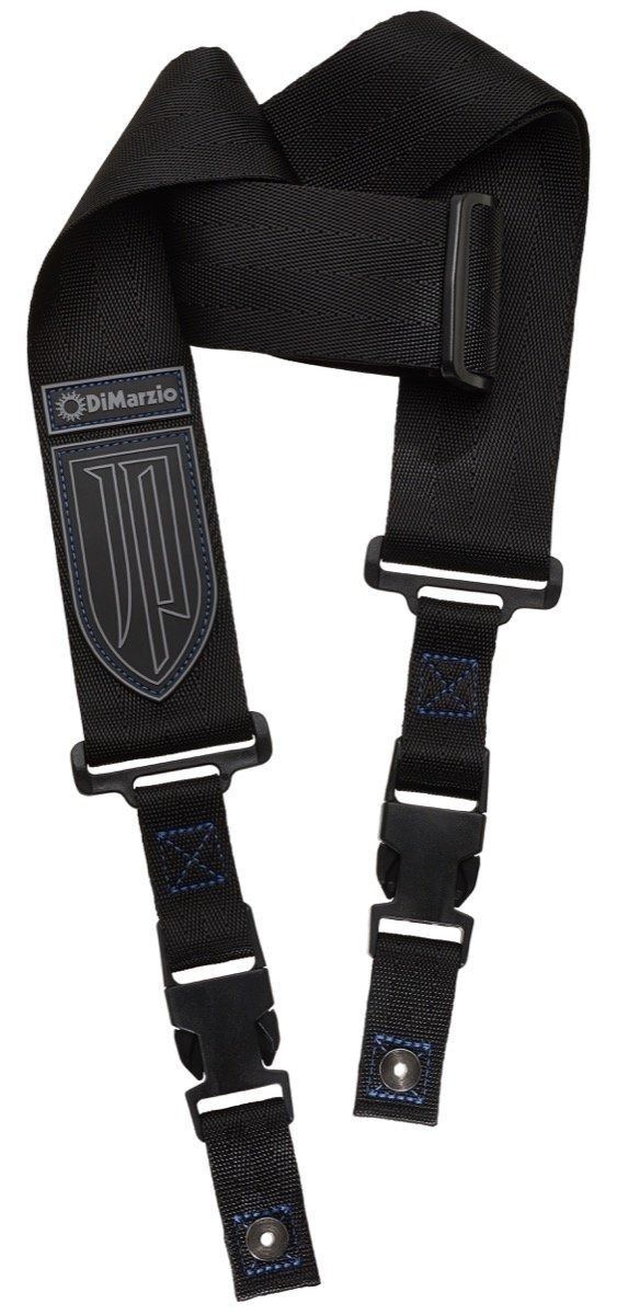 DiMarzio 2 Inch John Petrucci Nylon Clip Lock Guitar Strap Black Standard