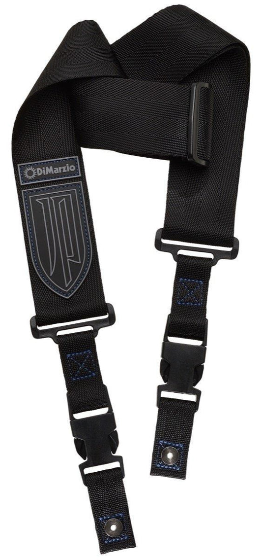 DiMarzio 2 Inch John Petrucci Nylon Clip Lock Guitar Strap Black Standard