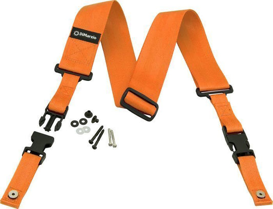Dimarzio 2 inch Nylon Clip Lock Guitar Strap - Neon Orange
