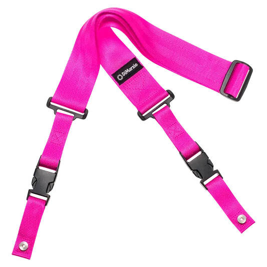 DiMarzio 02 Inch Guitar Strap Nylon Clip Lock - Neon Pink