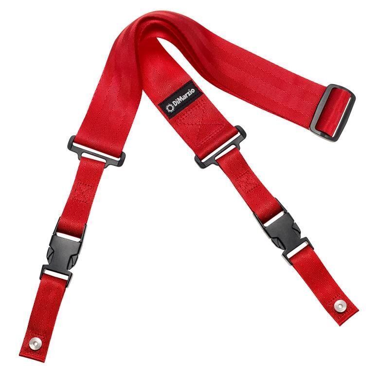 Dimarzio 2 inch Nylon Clip Lock Guitar Strap - Red