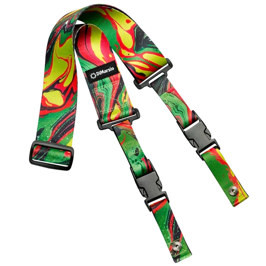 Dimarzio Steve Vai Clip Lock Green Universe Guitar Strap