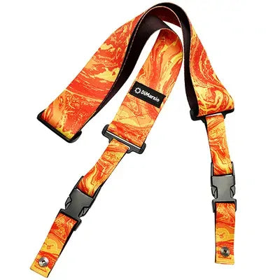 Dimarzio Steve Vai Clip Lock Guitar Strap - 2" Orange Universe