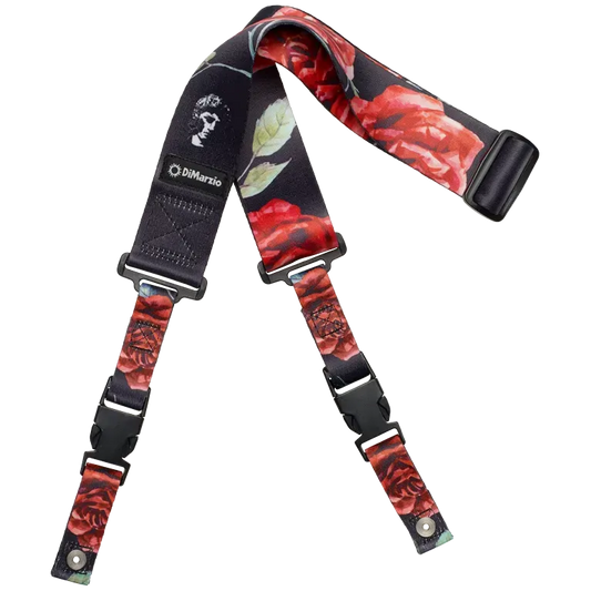 Dimarzio ClipLock Polyphia Floral Muse Black Nylon Guitar Strap
