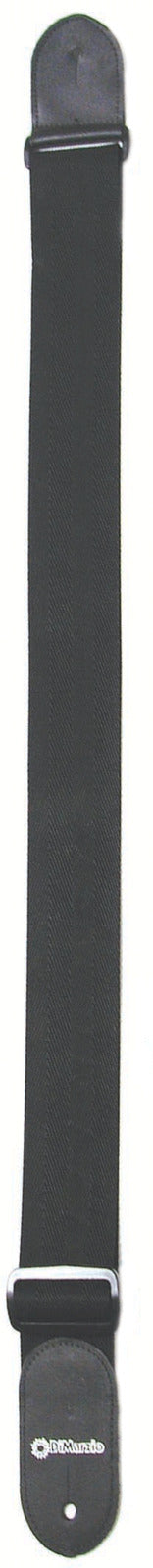 DiMarzio 2 Inch Black Guitar Strap Nylon With Leather Ends