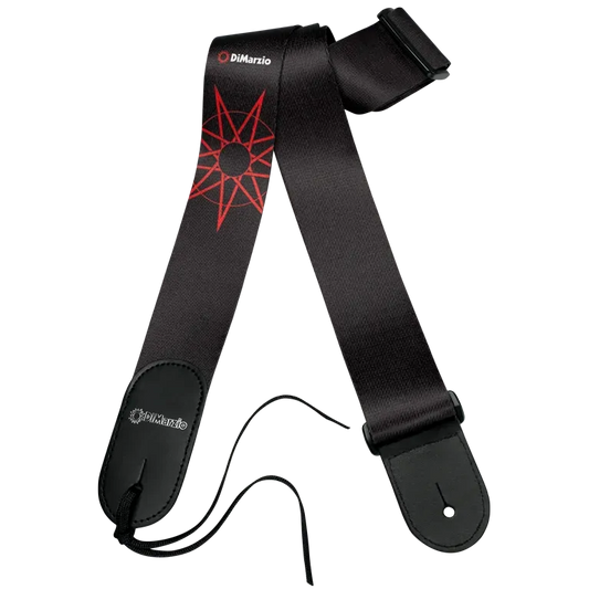 Dimarzio Jim Root #4 Black Guitar Strap with Slipknot Nonagram Design