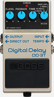 BOSS DD-3T Digital Delay Pedal - Enhanced Classic with Tap Tempo, Compact Design, Legendary Sound