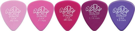 10 x Jim Dunlop DELRIN 500 MIXED Guitar Picks 41R Starter Set / Beginner
