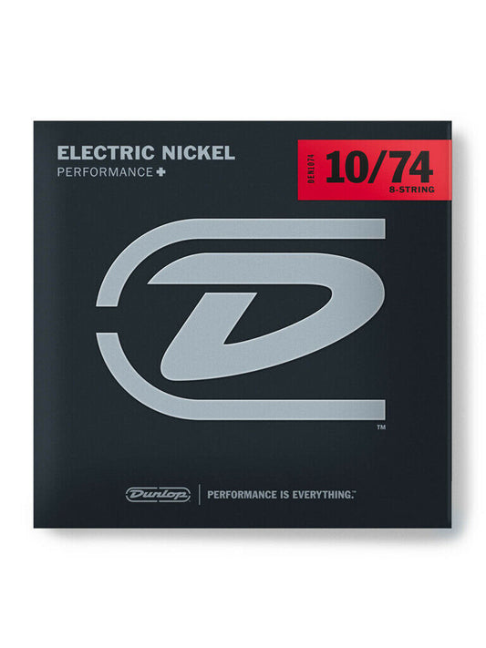 Dunlop Electric Guitar Strings 8 String Set Light Electric Nickel Wou