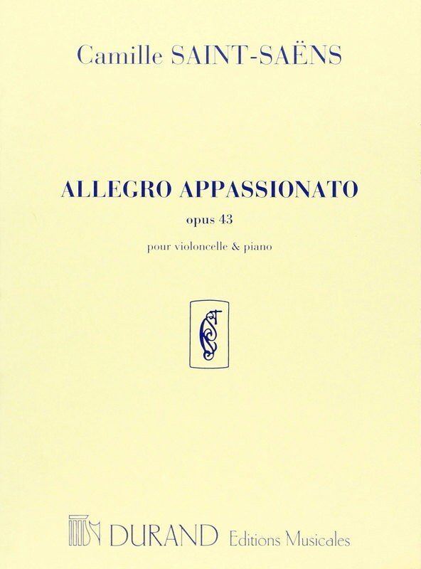 Saint-Saens Allegro Appassionato Op. 43 for Cello and Piano, Published by Durand, Advanced Level