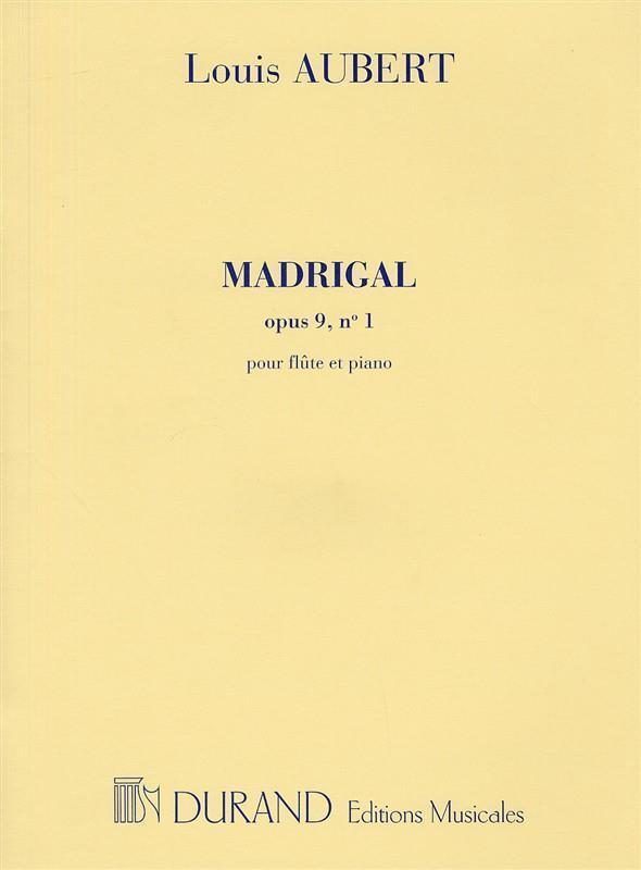 Aubert - Magrigal Flute/Piano (Softcover Book)