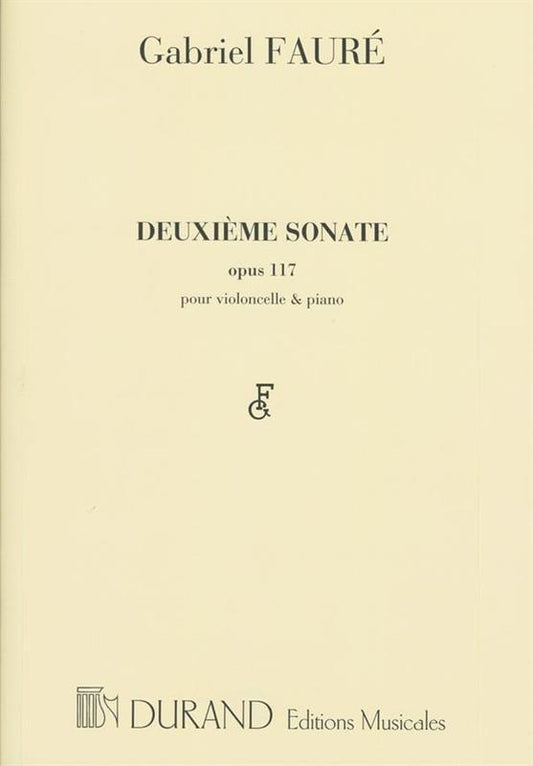 Faure - Sonata G Minor No 2 Op 117 Cello/Piano (Softcover Book)