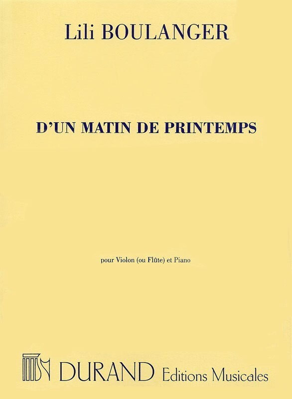 Boulanger - Dun Matin De Printemps Flute Or Violin/Piano (Softcover Book)