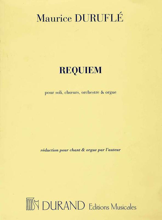 Requiem Op 9 Vocal Score Book