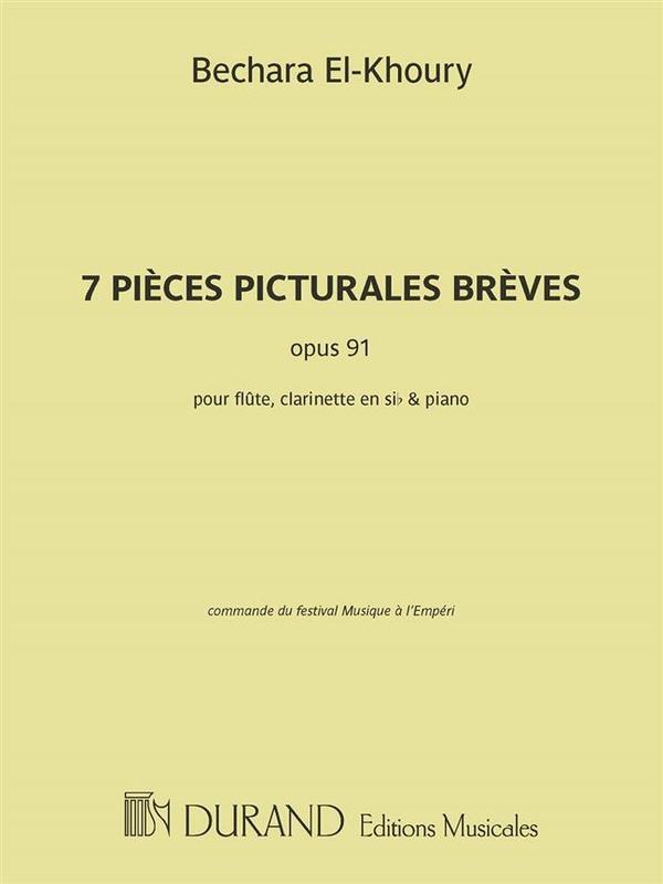 7 Pieces Picturales Breves Op 91 Flute/Clarinet/Piano (Music Score/Parts) Book